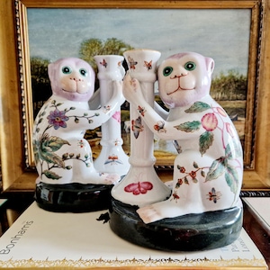 Famille Rose Monkey - Etsy
