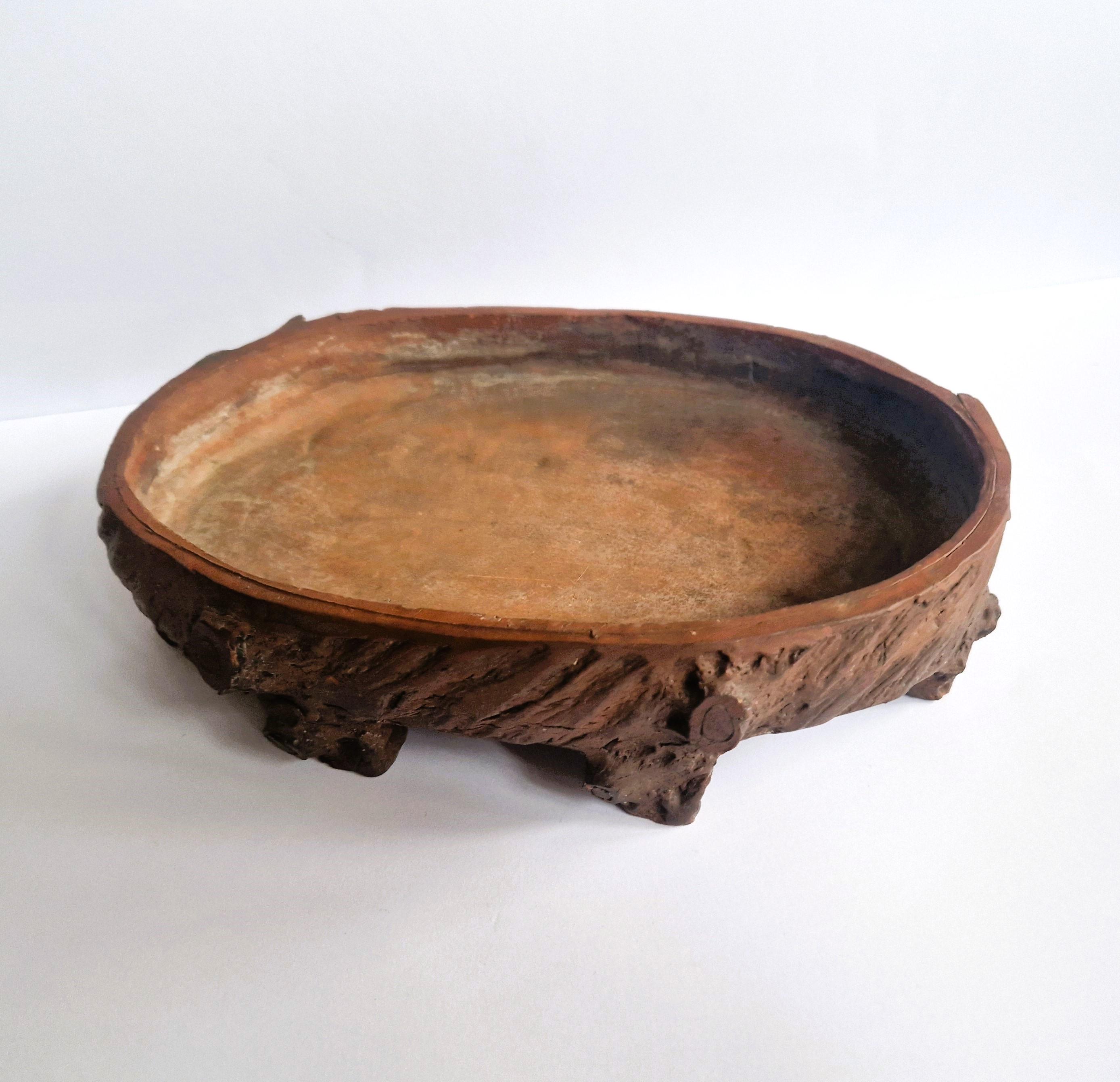 古い木鉢 Vintage Yixing Bonsai Pot: Chinese Antique Planter, Ikebana Vase