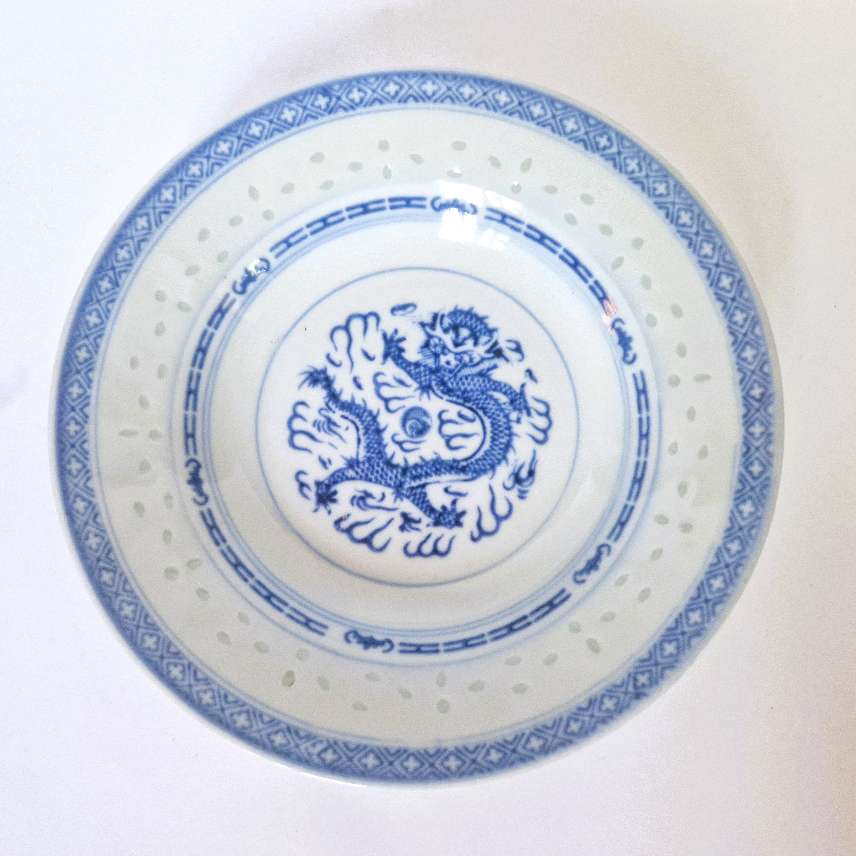 中国　青いドラゴン模様の陶器皿　大皿 景徳鎮 青花手描大皿「八寶龍紋」 : 中国貿易公司ctcオンライン