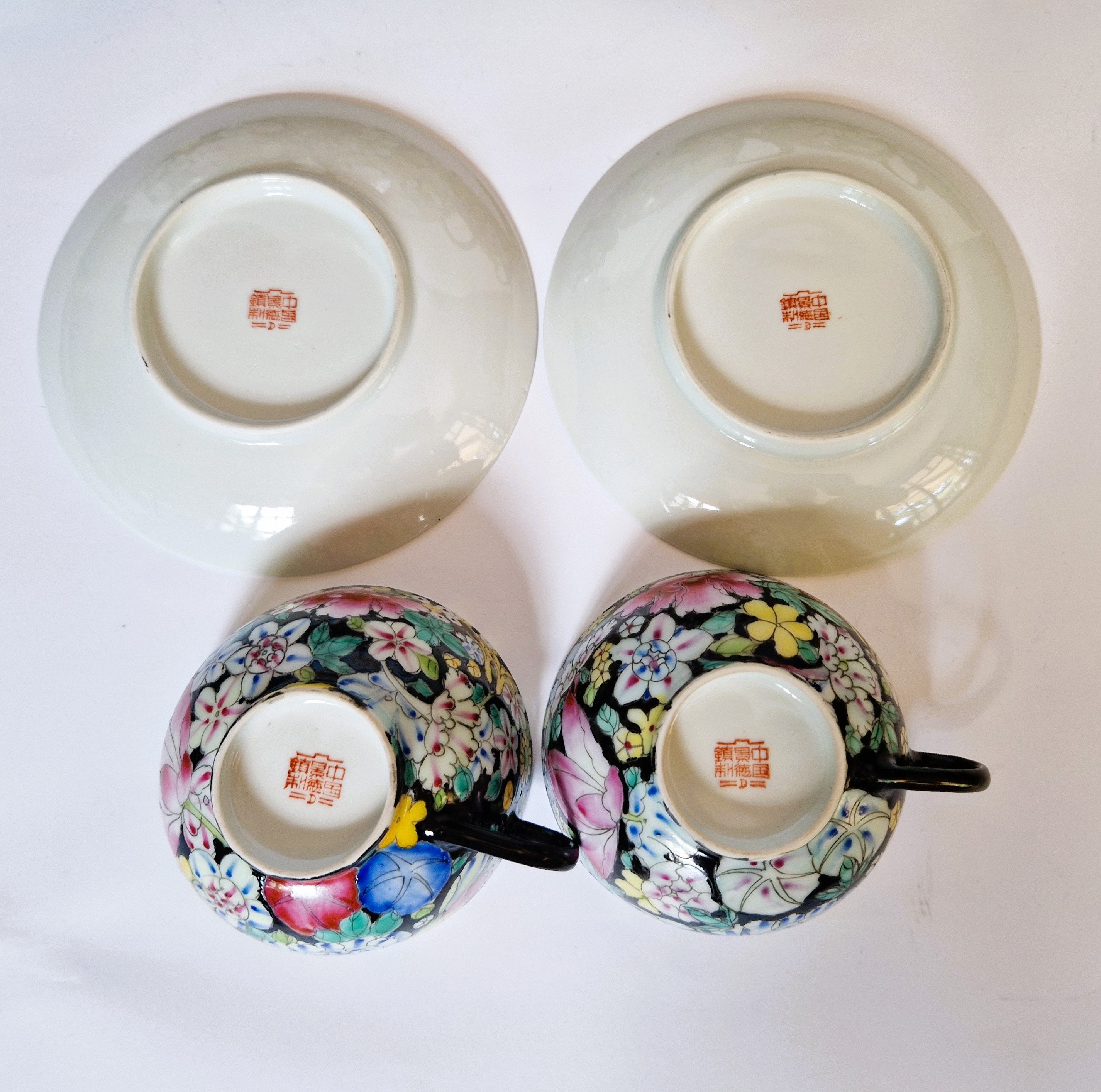 中国美術 景德鎮 粉彩茶器セット　年代物  输出品 中国美術 景德鎮 粉彩茶器セット年代物 输出品