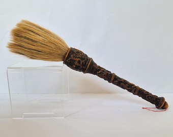 Chinese Antique Carved Wood Calligraphy Brush - Qing Dynasty Scholars Treasures  for Scroll Painting