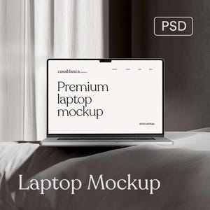 Minimal Aesthetic Laptop Mockup
