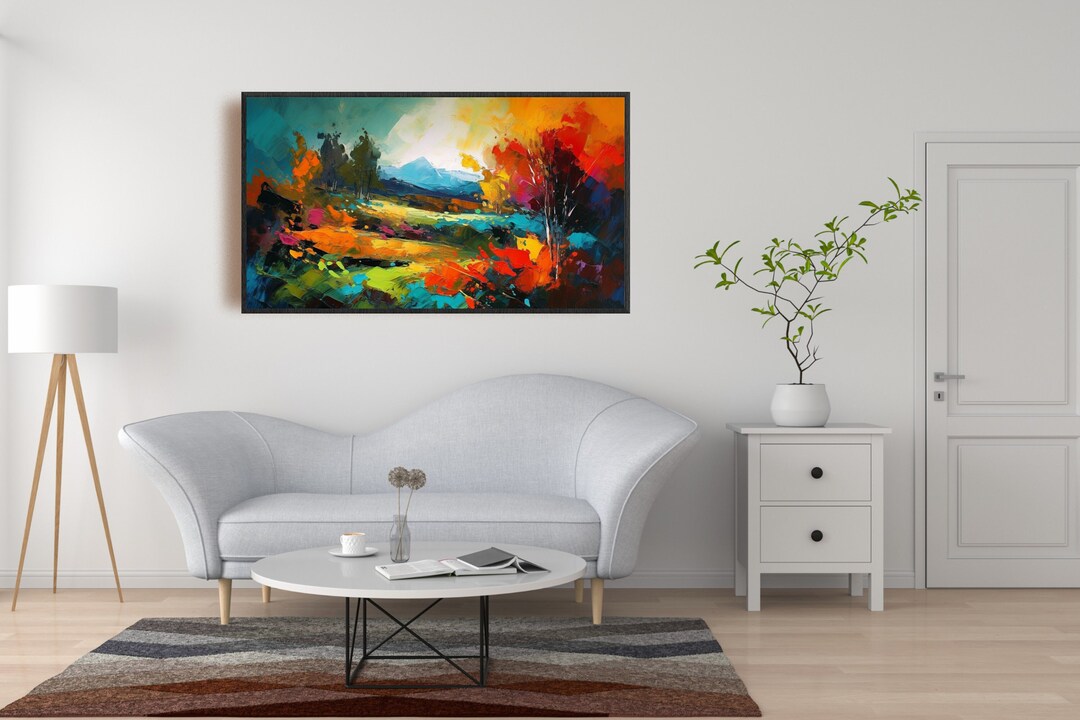 Custom Abstract Landscape Printable Wall Art Sustainable Home Décor