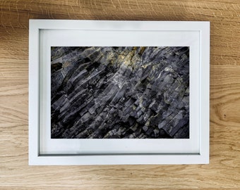 Reynisfjara Black Sand Beach Stone Detail Fotografie Print (digitale download)