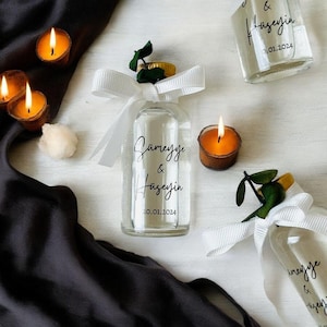Special Wedding Gifts, Glass Cologne Bottle Favors, Engagement Favors, Elegant Wedding Favours, Babyshower Gifts, Baptism Holy Water Bottle