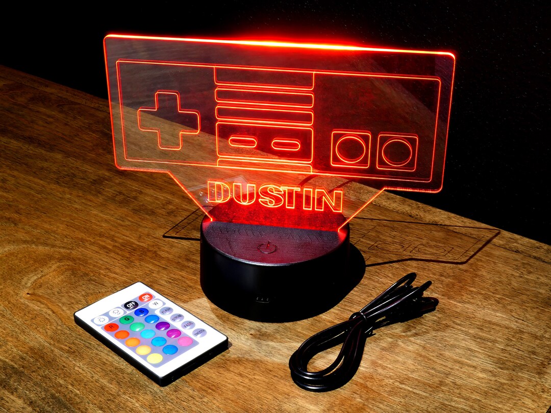 Custom Game Controller LED Light Gamer Name Sign Personalized Gamer Gamer Light Gamer Gift Gift