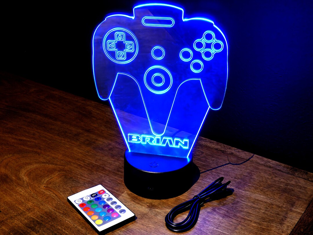 Custom Game Controller LED Light Gamer Name Sign Etsy