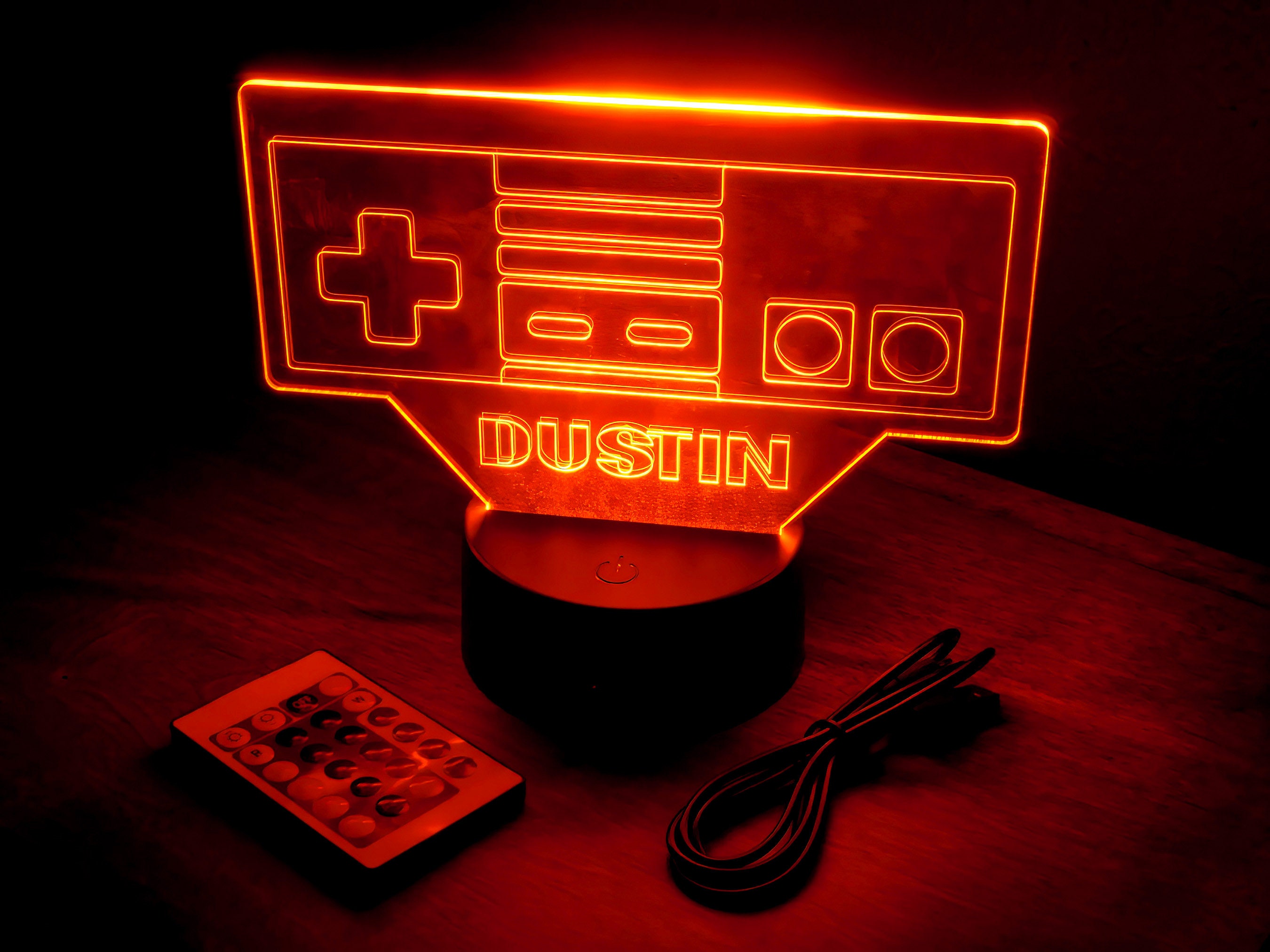 Custom Game Controller LED Light Gamer Name Sign Etsy