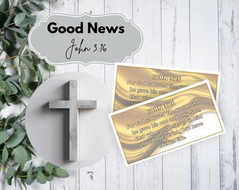 John 3:16 Scripture Christian Tracts Jesus Lord Trick or treat Hand Out The Good News Gospel Tracts Halloween Evangelism Card Goodie Bags