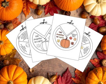 The Pumpkin of Faith Coloring Wheel, Pumpkin Prayer for Autumn, Printable Bible Activity, Kids Bible Lesson, Sunday School craft, festival