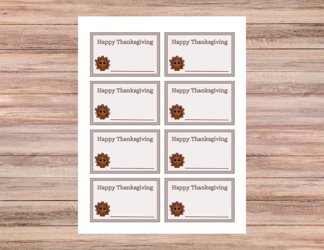 Thanksgiving Place Cards, Printable Thanksgiving Place Cards, Printable ...