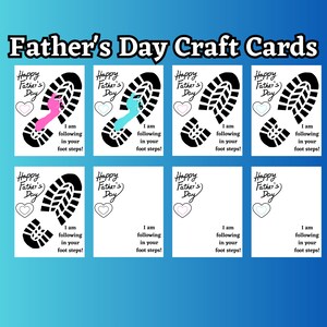 DIY Printable Fathers Day Foot Print Craft for Kids, Happy Father's Day ...