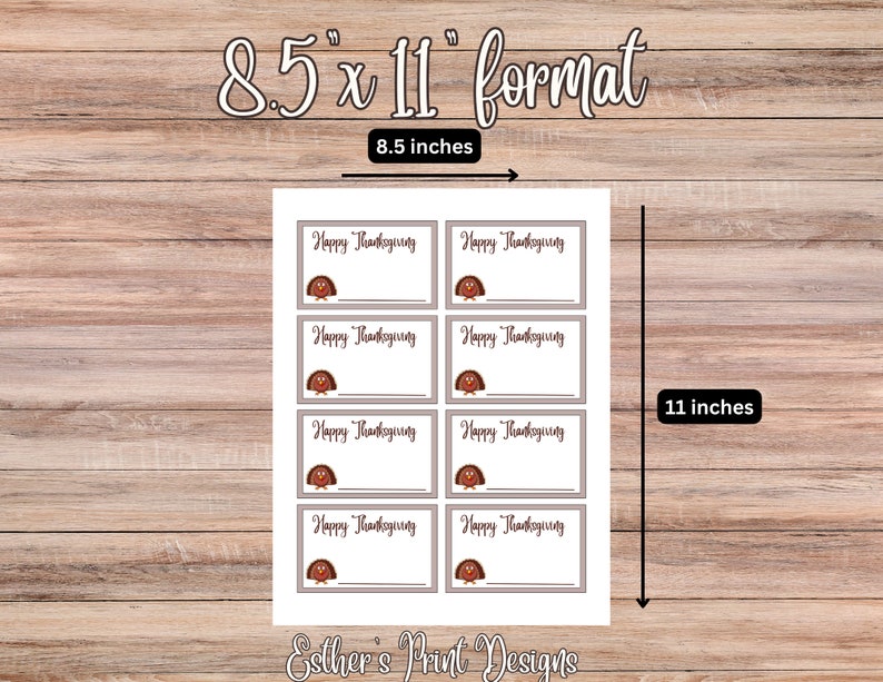 Thanksgiving Place Cards, Printable Thanksgiving Place Cards, Printable ...