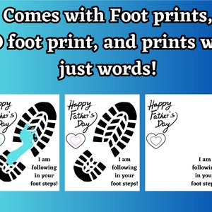 DIY Printable Fathers Day Foot Print Craft for Kids, Happy Father's Day ...