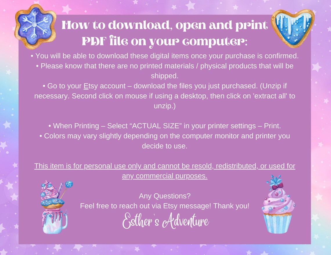 Printable Gift Cute Unicorn Coupon Book Adorable Kids Craft Etsy