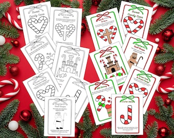 The Sweet Candy Cane Gospel Coloring Book Bible Sunday School Lesson Cards printable activity sheets for kids DIGITAL DOWNLOAD