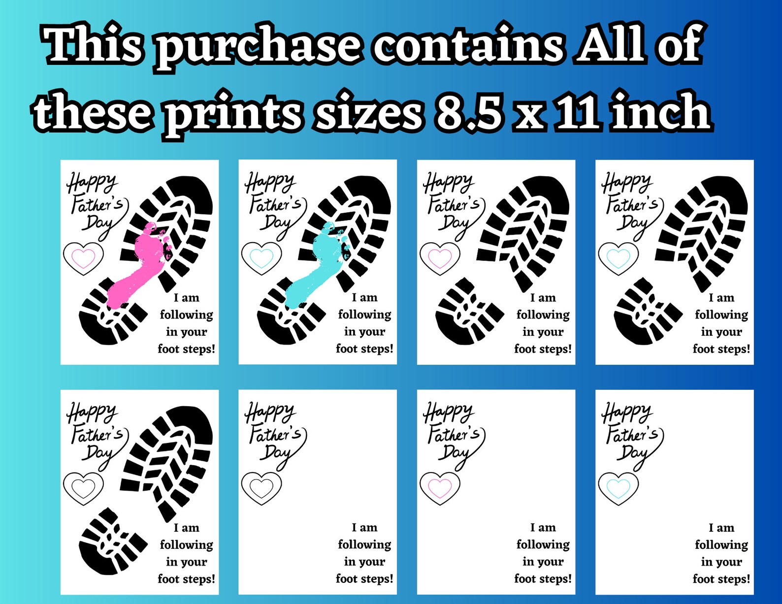 DIY Printable Fathers Day Foot Print Craft for Kids, Happy Father's Day ...