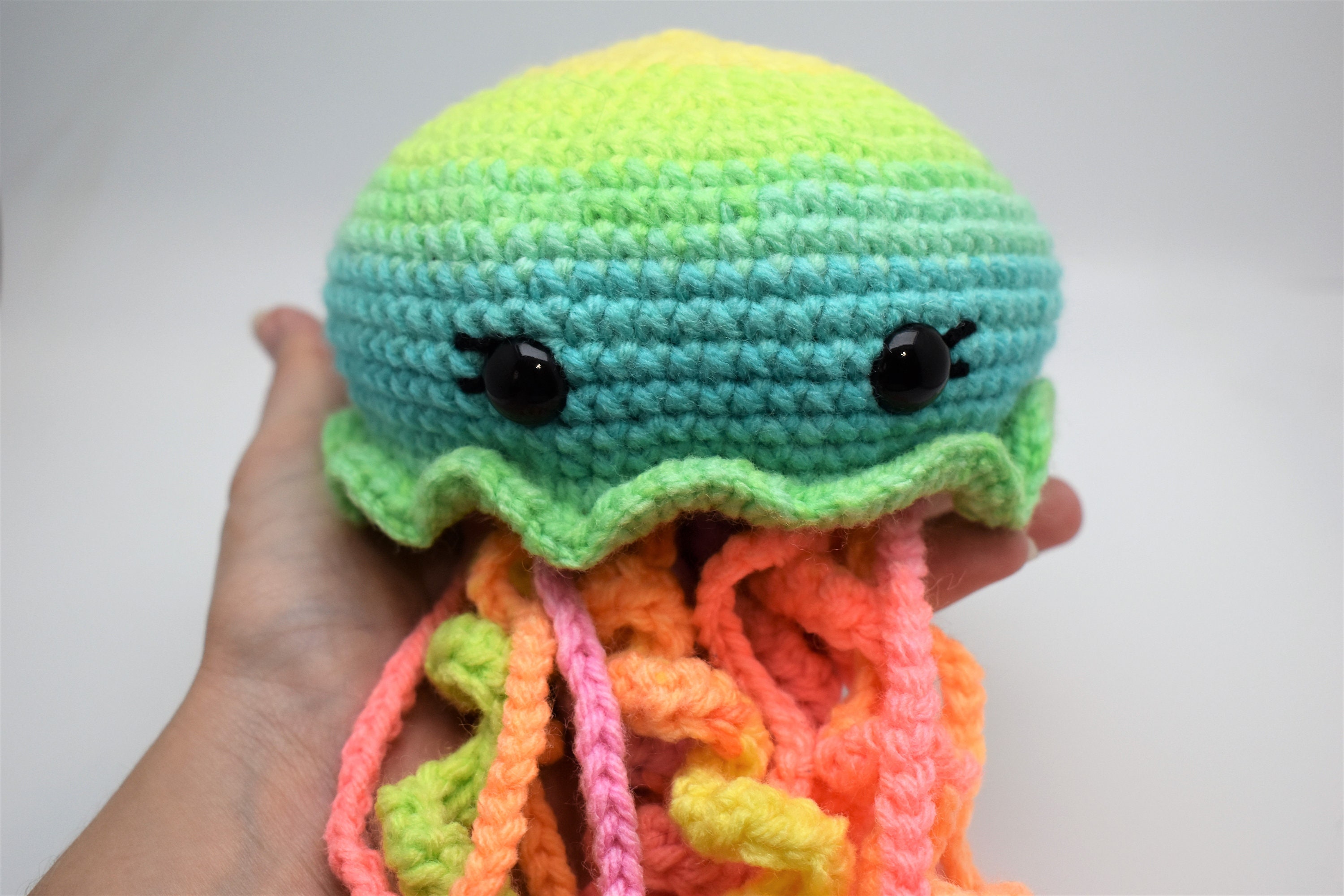 Crochet Jellyfish Mom and Babies. Jellyfish Plush. Amigurumi Animals