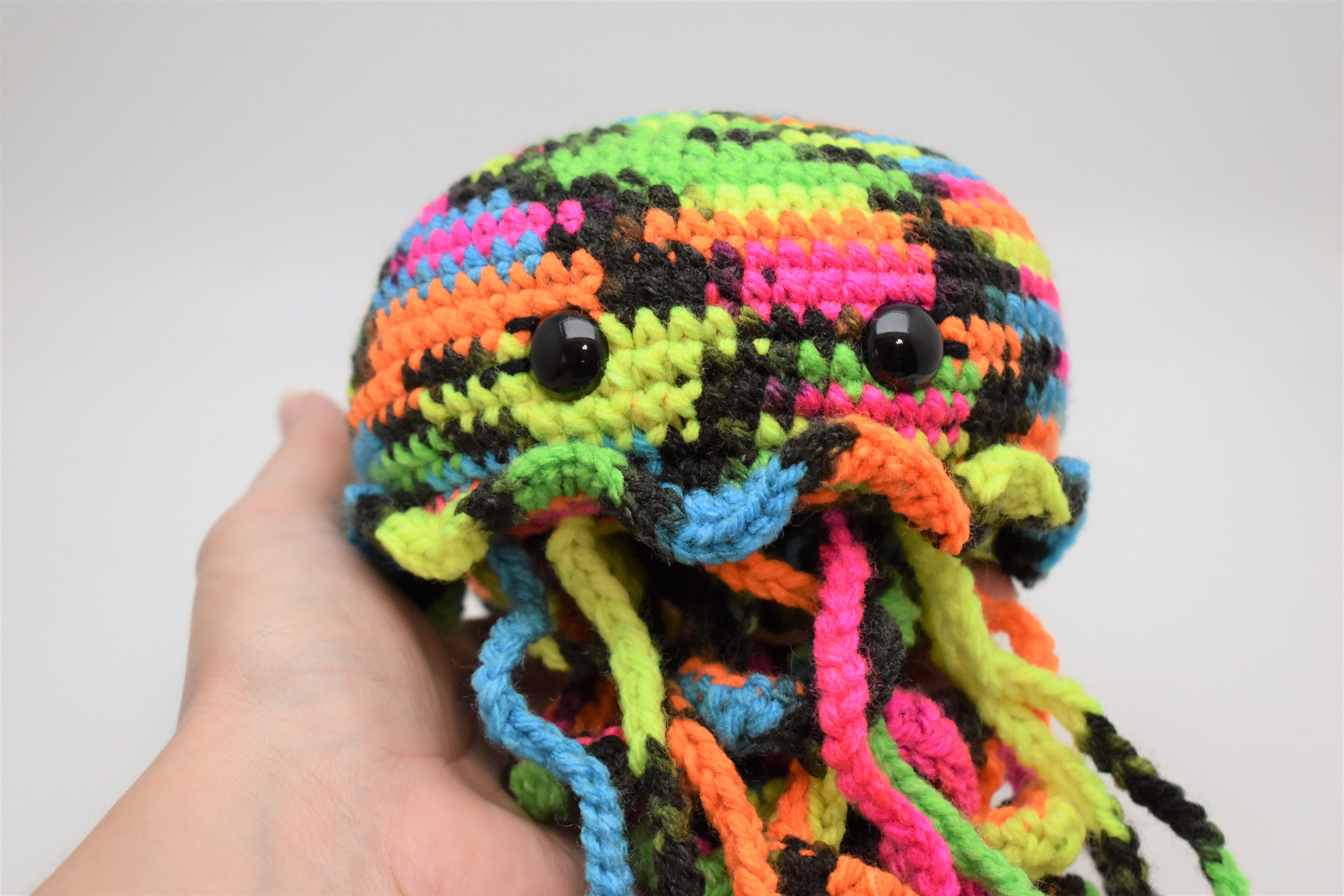 Crochet Jellyfish Mom and Babies. Jellyfish Plush. Amigurumi Animals