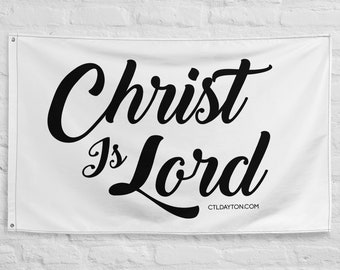 Christ Is Lord Flag - White