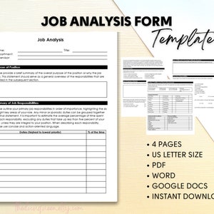 Job Analysis Template