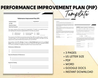 Performance Improvement Plan (PIP) Template