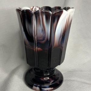 Vintage Purple Slag Glass Vase