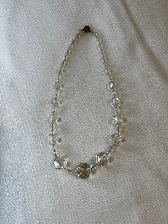 Art Deco Style Lead Crystal Beaded Necklace, Chok… - image 8