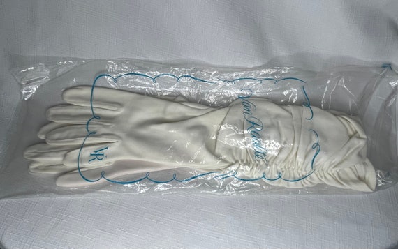 Vintage Van Raalte Long Evening Gloves, Cream Col… - image 1