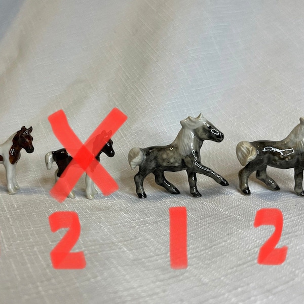 Pick One Vintage Little Critterz Horse Figurine, Fabio Grey Pony, Misty of Chincoteague Foal