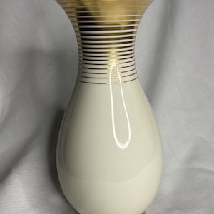 Furstenburg Porcelain Vase with Gilded Stripes, Germany