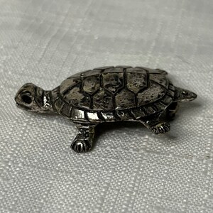 Vintage Turtle Pin or Brooch Marked Sterling