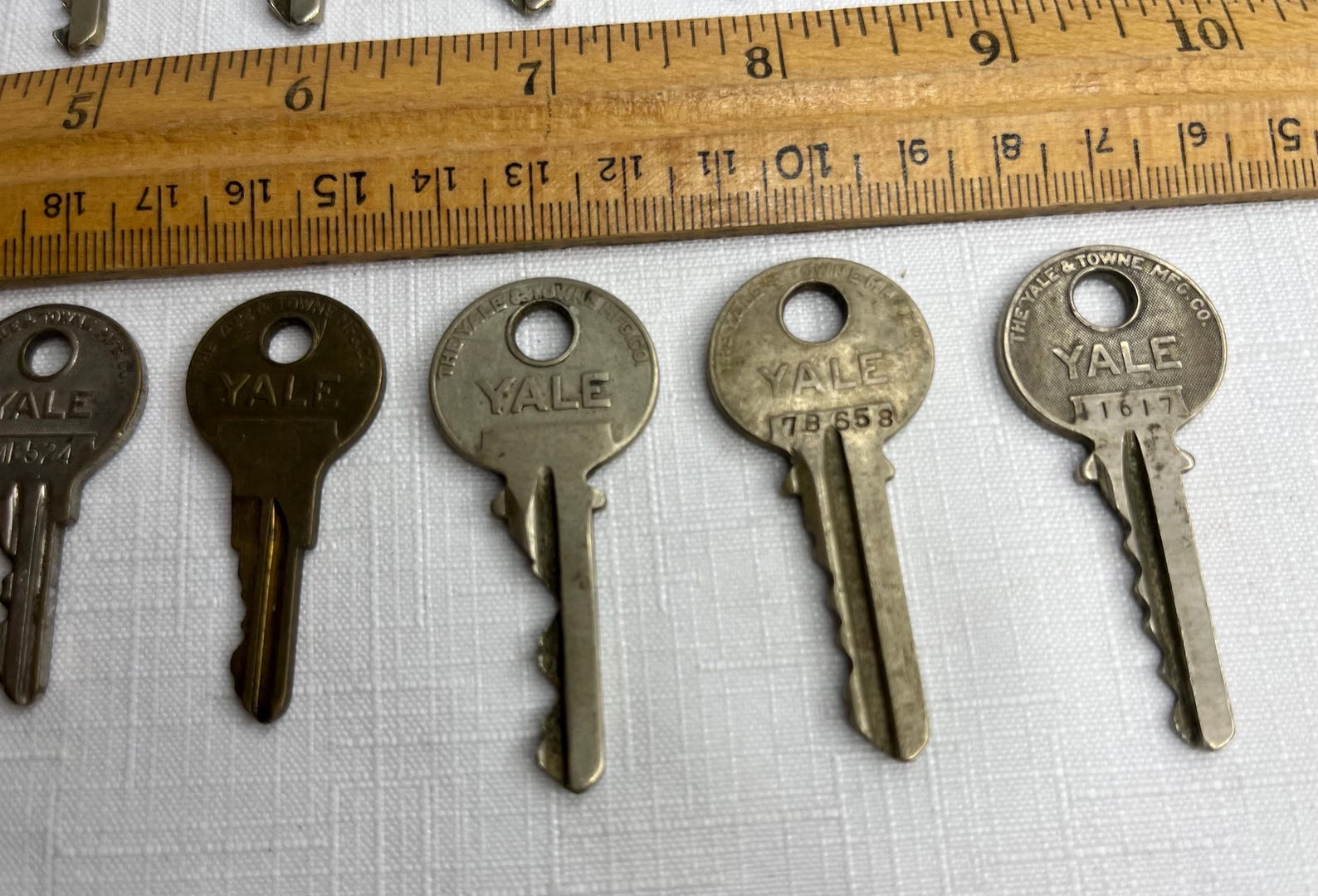 Vintage Lot of (18) Yale Keys, Yale & Towne Mfg. Co, Security, Stamford ...