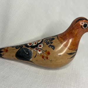 Vintage Tonala Mexican Pottery Dove, Bird, Pigeon, Folk Art, Floral, Stamped Mexico