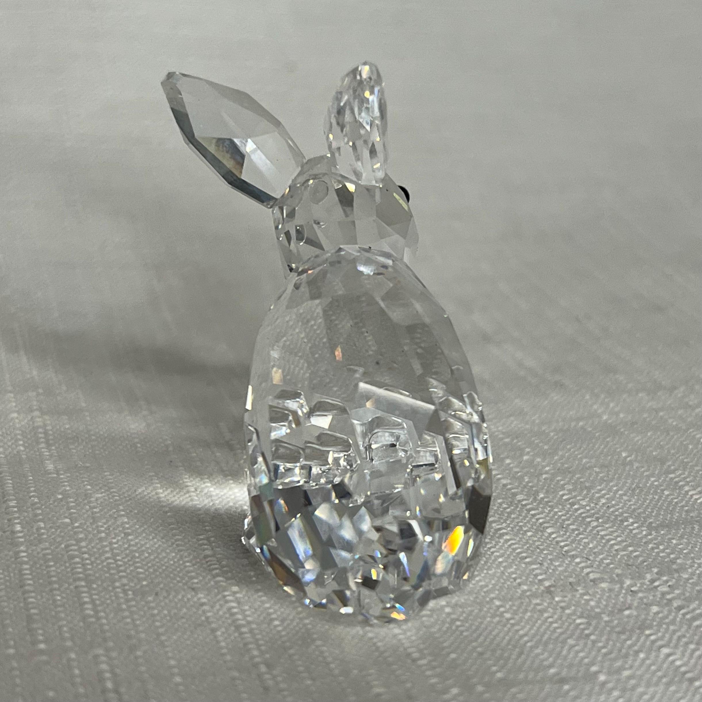 Vintage Swarovski Crystal Bunny Rabbit Figurine, Sitting, Miniature, No ...