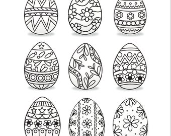 Easter egg coloring page