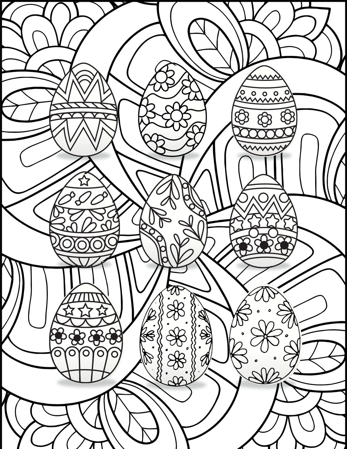 Easter Coloring Page Etsy