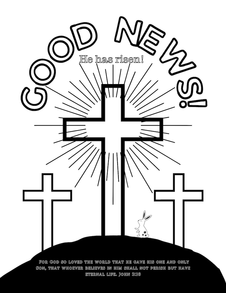 Christian Coloring Page - Etsy