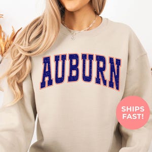 Auburn Sweatshirt, Retro Style Sweatshirt, Game Day Shirt, Alabama Travel Sweater, Southern Girl Sweatshirt, Cozy Aesthetic Distressed Tee