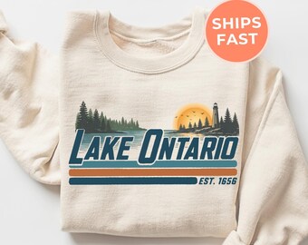 Lake Ontario Vintage Retro Sweatshirt, Quiet Activism Tee, Subtle Anti Trump Shirt, Travel Canada Sweater