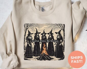 Vintage Halloween Sweatshirt: Feminist Witchy Vibes