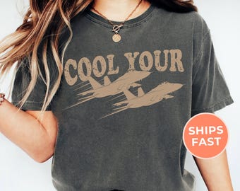 Camiseta Cool Your Jets Comfort Colors®, camiseta unisex estilo retro bohemio, camiseta gráfica moderna y estética, regalo sarcástico y divertido.