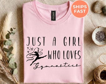 Gymnastics Lover Shirt: Gymnast Gifts, Sporty Girl Crewneck Tshirt, Gift for Youths