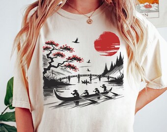 Japanese Art T-Shirt: Retro Graphic Tee, Comfort Colors