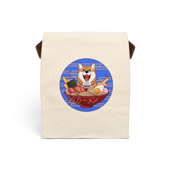 Ramen Pup Lunch Bag Bento Bag Canvas Lunch Bag With Strap