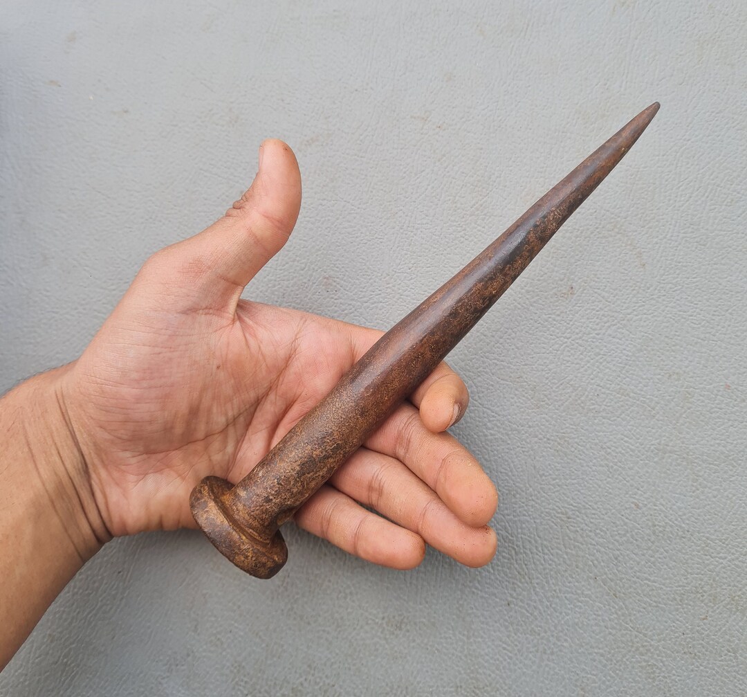 Vintage Heavy Iron Marlin Spike Hitch Nautical Marine Seamen Rope Tool ...