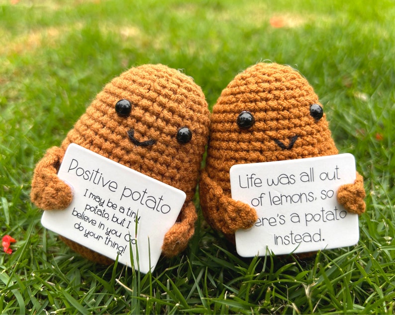 Häkeln Sie positive Kartoffel mit Sukkulenten Etsy.de