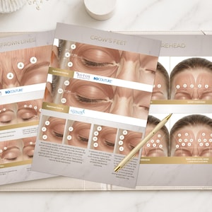 Botox Injection Patterns Template | Facial Mapping Guide | Botulinum Toxin Training Charts | Aesthetic Injector Canva Templates