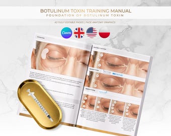 Botox Training Manual PDF | Botulinum Toxin Injection Guide | Aesthetic Injectable Course Notes | Med Spa Training Material + FREE GIFT
