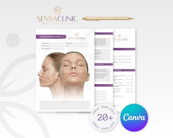 Aesthetic Clinic Forms Canva Templates | Client Records & Consent Forms | Botox Fillers Beauty Clinic